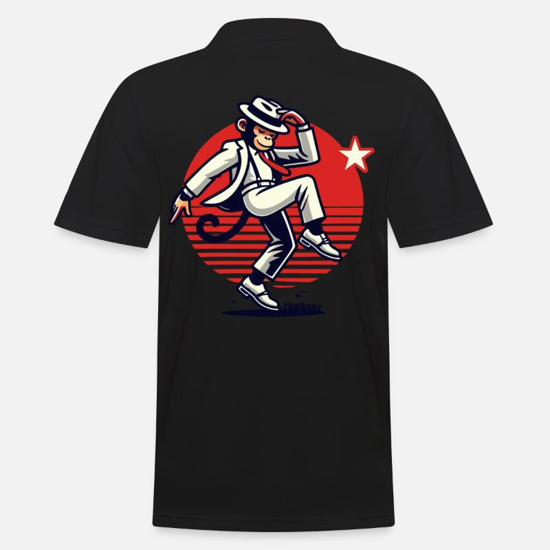 Moonwalk Monkey Singe Danse Singe - Polo Homme - noir