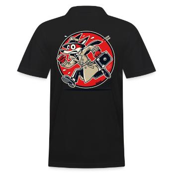 Agent Fox – Spy on a Secret Mission - Men's Polo Shirt - black - Back - Kai (181cm)