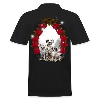 Hund Hunde Kinder Kind - Männer Poloshirt - Schwarz - Hinten - Kai (181cm)