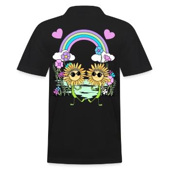 Arc-en-ciel Hippie Tournesols Enfants - Polo Homme - noir - Dos - Kai (181cm)
