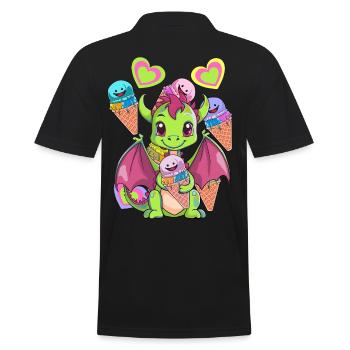Glace Glace Crème Enfants Enfant Dragon Dragon - Polo Homme - noir - Dos - Kai (181cm)