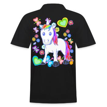 Licorne Licornes Enfants Enfant Cheval Chevaux - Polo Homme - noir - Dos - Kai (181cm)