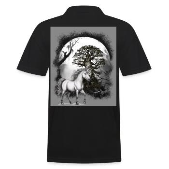 Licorne Licornes Cheval - Polo Homme - noir - Dos - Kai (181cm)