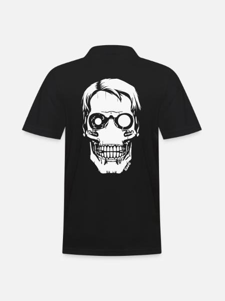 Cyber Skull – Futuristic Skull - Men's Polo Shirt - black