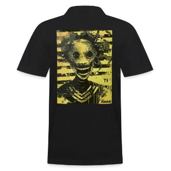 Nightmarish horror motif - Men's Polo Shirt - black - Back - Kai (181cm)