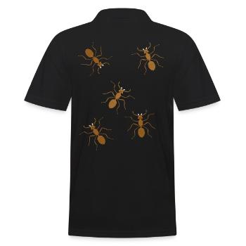Ants Insects Insect Ant - Men's Polo Shirt - black - Back - Kai (181cm)