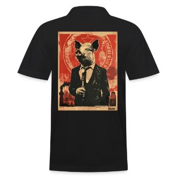 Cochon d’affaires – Élégant et réussi - Polo Homme - noir - Dos - Kai (181cm)