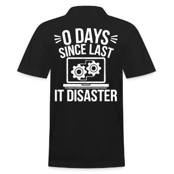 Administrator Support Nerd Computer Tech - Men's Polo Shirt - black - Back - Kai (181cm)