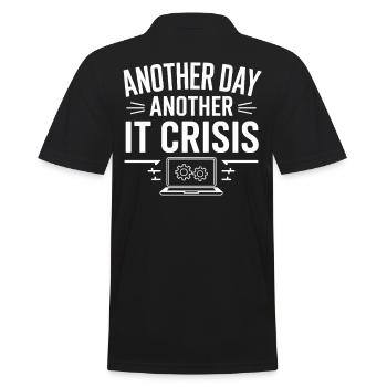 Administrator Support Nerd Computer Tech - Men's Polo Shirt - black - Back - Kai (181cm)