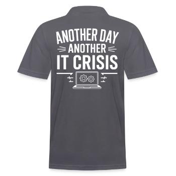 Administrator Support Nerd Computer Tech - Men's Polo Shirt - charcoal grey - Back - Nico (186cm)