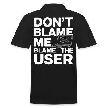Administrator Support Nerd Computer Tech - Men's Polo Shirt - black - Back - Kai (181cm)