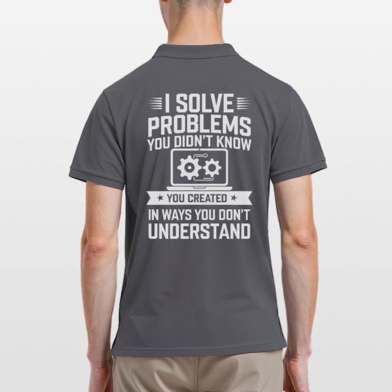 Support Administrateur Nerd Computer Tech Polo Homme