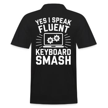 Administrator Support Nerd Computer Tech - Men's Polo Shirt - black - Back - Kai (181cm)