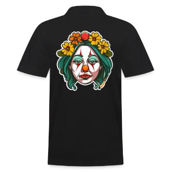 Clown triste avec couronne de fleurs - Polo Homme - noir - Dos - Kai (181cm)
