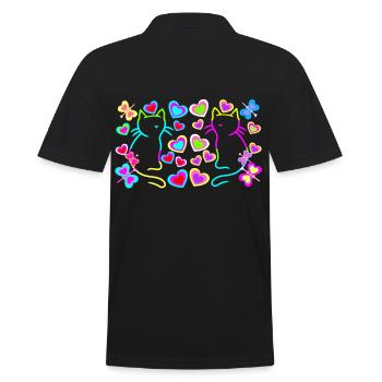 Enfants Rétro Été Chats Chat Enfant - Polo Homme - noir - Dos - Kai (181cm)