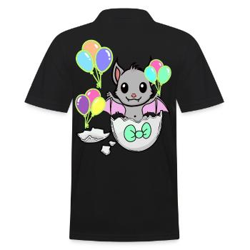 Bébé Enfant Naissance Chauve-souris Fantasy Oeuf Oeufs - Polo Homme - noir - Dos - Kai (181cm)