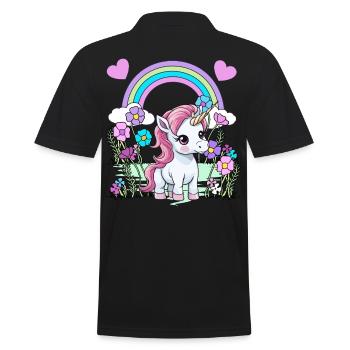 Unicorn Unicorns Mythical Creatures Mythical Animals Child - Men's Polo Shirt - black - Back - Kai (181cm)