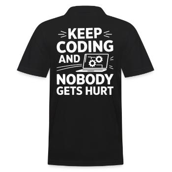 Administrator Support Nerd Computer Tech - Men's Polo Shirt - black - Back - Kai (181cm)