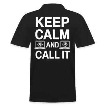 Administrator Support Nerd Computer Tech - Men's Polo Shirt - black - Back - Kai (181cm)