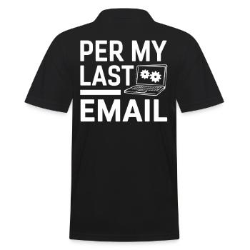 Administrator Support Nerd Computer Tech - Men's Polo Shirt - black - Back - Kai (181cm)