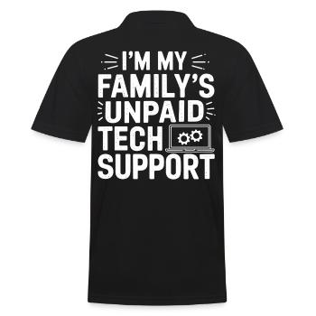 Administrator Support Nerd Computer Tech - Men's Polo Shirt - black - Back - Kai (181cm)