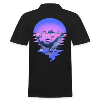 Animaux marins Mammifère marin Poisson Poisson Océan Fin - Polo Homme - noir - Dos - Kai (181cm)