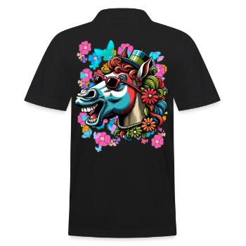 Cheval Chevaux Poney Cavalier Cavalier Enfants - Polo Homme - noir - Dos - Kai (181cm)