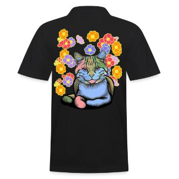 Chat Chats Chat domestique Fleurs Enfants Enfant - Polo Homme - noir - Dos - Kai (181cm)