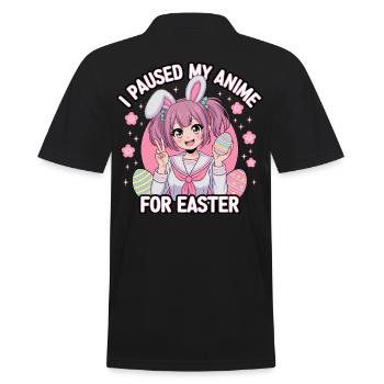 J’ai mis mon anime en pause pour Pâques - Polo Homme - noir - Dos - Kai (181cm)