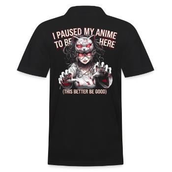 Japon Kawaii Manga Otaku Horreur Anime - Polo Homme - noir - Dos - Kai (181cm)