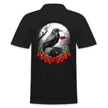 Oiseau Oiseaux Cerisier Cerisier Jardin Nature Mystique - Polo Homme - noir - Dos - Kai (181cm)