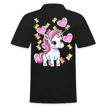 Licorne Licornes Cheval Chevaux Enfants Enfant - Polo Homme - noir - Dos - Kai (181cm)