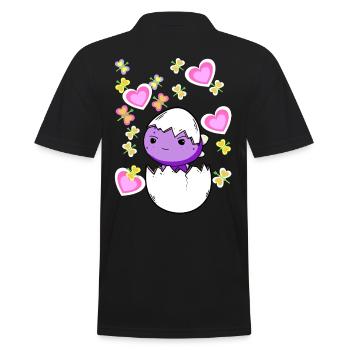 Drache Ostern Osterei Eierschale Drache Kind Baby - Männer Poloshirt - Schwarz - Hinten - Kai (181cm)