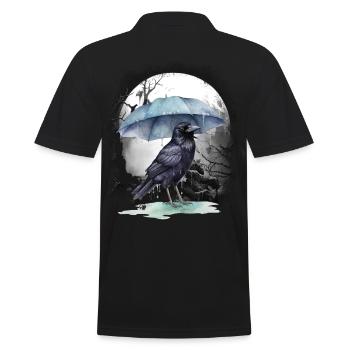 Corbeau Corbeau Corbeau Mystique Halloween - Polo Homme - noir - Dos - Kai (181cm)