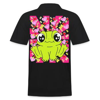 Grenouille Grenouilles Enfants Enfant Bébé Rétro des années 80 des années 90 - Polo Homme - noir - Dos - Kai (181cm)