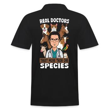 Les vrais médecins traitent plus d’une espèce - Polo Homme - noir - Dos - Kai (181cm)