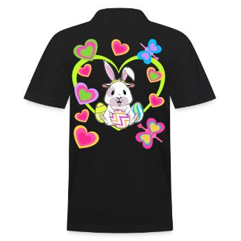 Pâques Pâques Lapin Rétro Lapins Lapin Années 80 Enfant - Polo Homme - noir - Dos - Kai (181cm)
