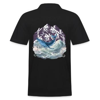 Animaux marins Poissons Poisson Mer Sous-marin - Polo Homme - noir - Dos - Kai (181cm)