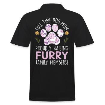 Pelzige Hunde Vollzeit-Hunde mama - Männer Poloshirt - Schwarz - Hinten - Kai (181cm)