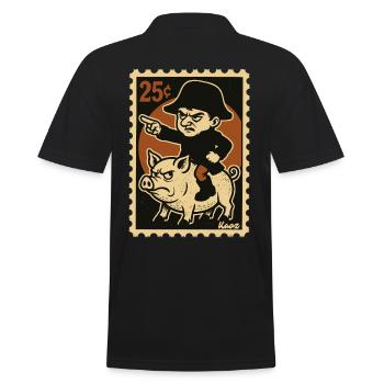 Le petit Napoléon chevauche un cochon en colère - Polo Homme - noir - Dos - Kai (181cm)