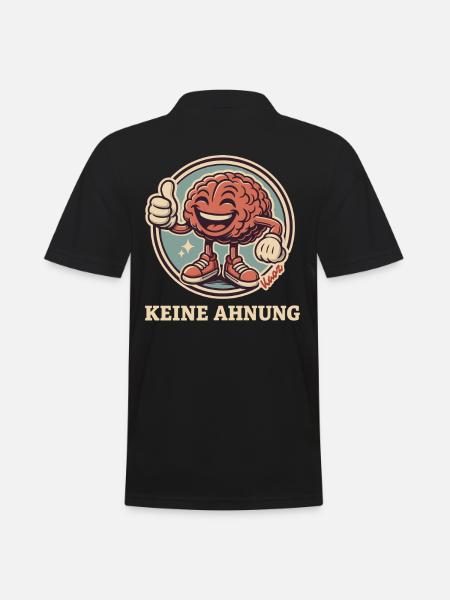 Keine Ahnung Gehirn - Männer Poloshirt - Schwarz