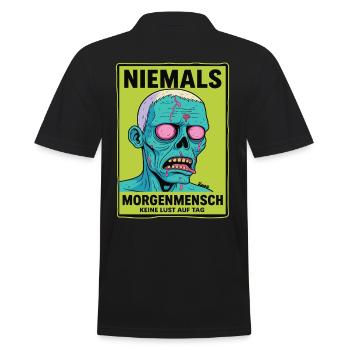 Jamais Matin Personne Zombie - Polo Homme - noir - Dos - Kai (181cm)