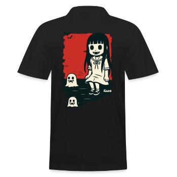 Fille effrayante avec des fantômes - Polo Homme - noir - Dos - Kai (181cm)