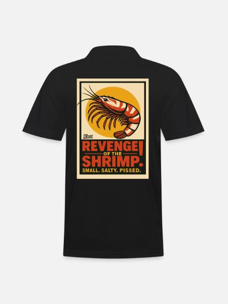 Revenge of the Shrimp – Small, Salty, Angry - Men's Polo Shirt - black