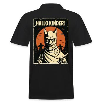 Hello kids! – Scary educator parody - Men's Polo Shirt - black - Back - Kai (181cm)