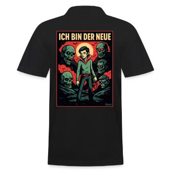 Ich bin der Neue – Zwischen den Untoten - Männer Poloshirt - Schwarz - Hinten - Kai (181cm)