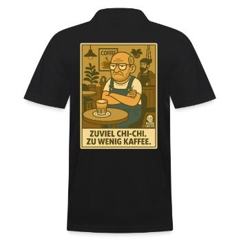 Peter Listless in Too Much Chi-Chi, Too Little Coffee - Men's Polo Shirt - black - Back - Kai (181cm)