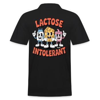 Die intollerante Lactoseintoleranz Gang - Männer Poloshirt - Schwarz - Hinten - Kai (181cm)