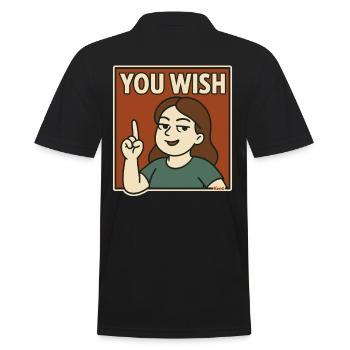 Confident woman with saying Dream on - Men's Polo Shirt - black - Back - Kai (181cm)