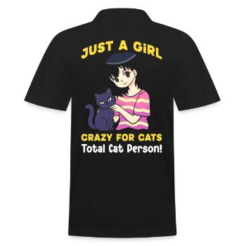 Seule fille qui aime les chats Cadeaux - Polo Homme - noir - Dos - Kai (181cm)